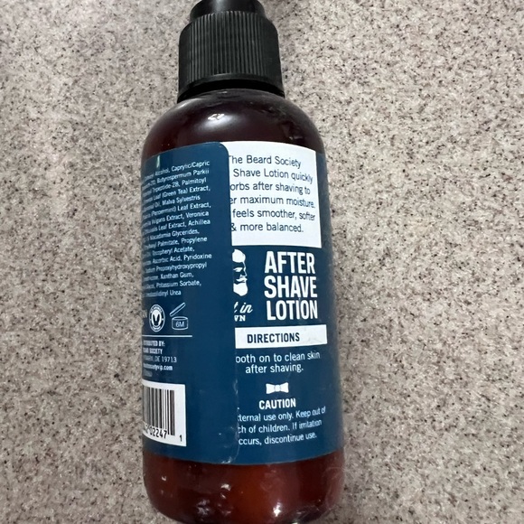 Beard Society After Shave Lotion 3/4 Full - Picture 2 of 3